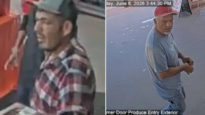 Estos dos hombres robaron varios artículos por valor de más de 715 dólares en HEB.