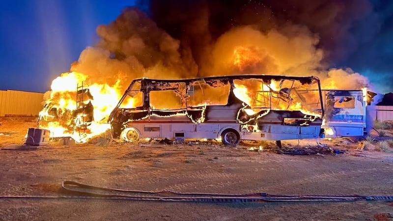 Four vacant RV campers were destroyed in a fire Friday morning at an RV park in West Odessa,...