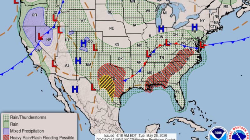 Las tormentas más fuertes serán capaces de producir vientos dañinos, granizo grande e...