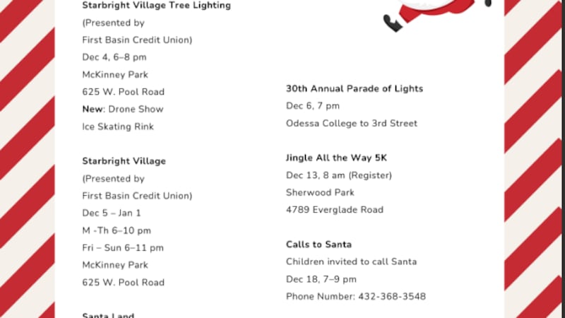 La temporada navideña ya ha comenzado oficialmente y la Ciudad de Odessa está inmersa en el...