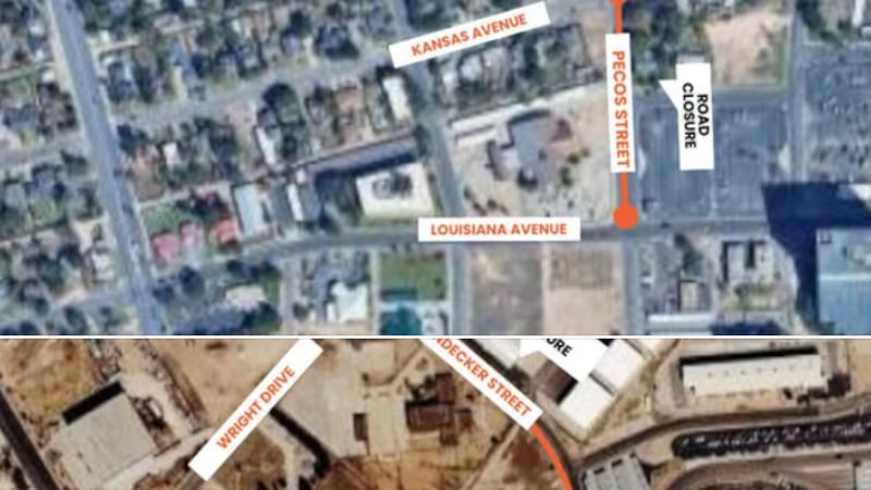 La Ciudad de Midland dio a conocer el aviso de cierres de carreteras y carriles los proximos dias