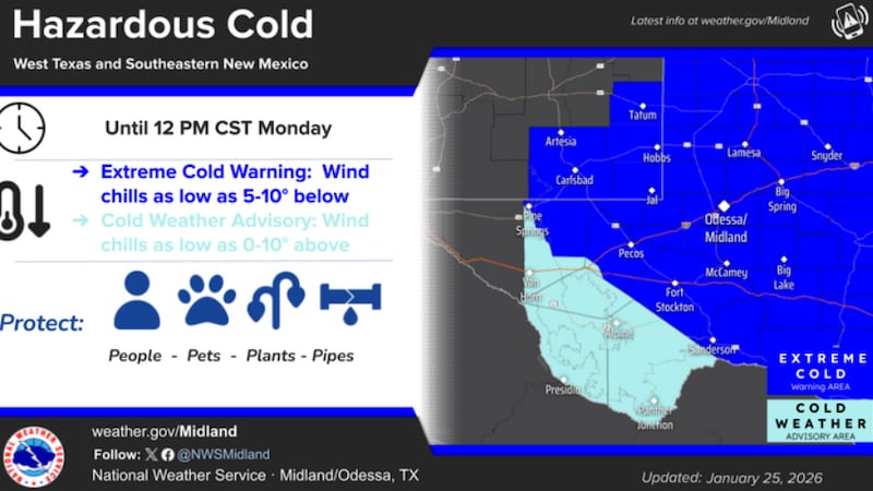 Actualización del Servicio Nacional de Meteorología (NWS) | 25 de Enero de 2026