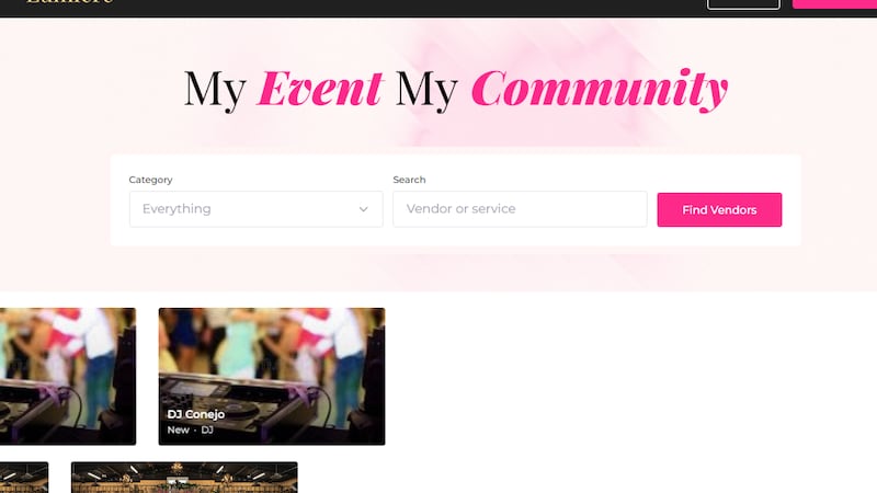 La plataforma está diseñada para facilitar la búsqueda de servicios para quinceañeras, bodas,...