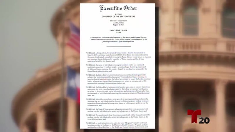 Orden ejecutiva de estatus migratorio en hospitales públicos de Texas