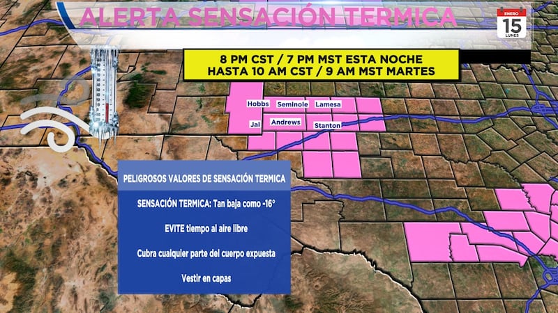 Alerta de Sensación térmica 1/15/24