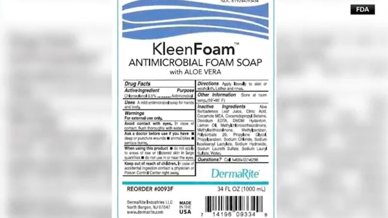 Productos de Dermarite que forman parte del retiro por contaminación bacteriana.