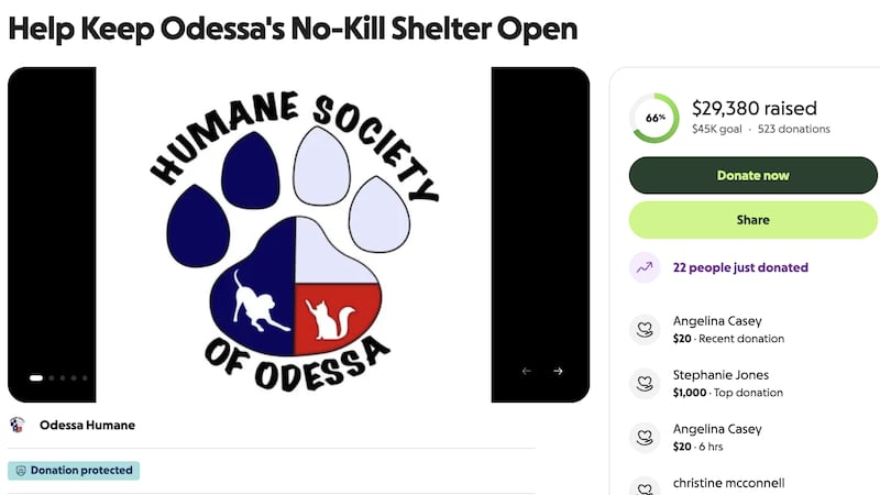 La Sociedad Protectora de Animales de Odessa, el refugio sin sacrificio más grande del oeste...