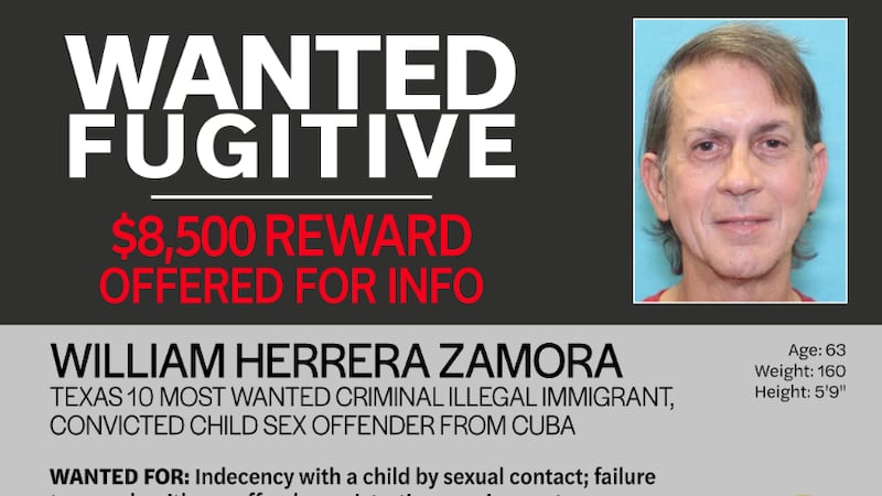El inmigrante ilegal William Herrera Zamora, uno de los 10 criminales más buscados de Texas