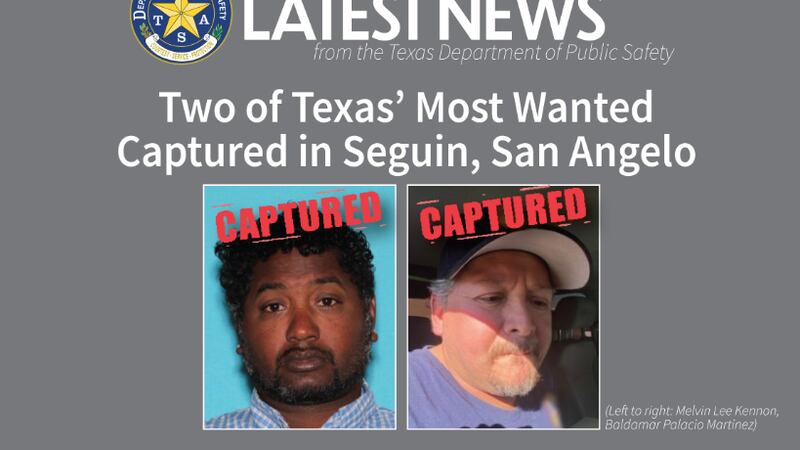 Dos de los 10 delincuentes más buscados de Texas vuelven a estar bajo custodia