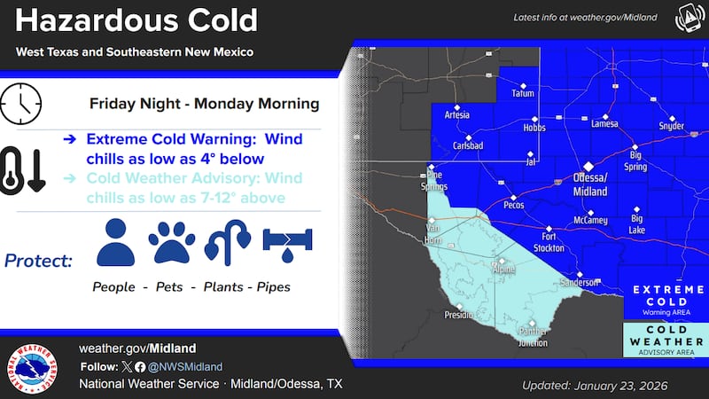 Un sistema de tormentas traerá una mezcla invernal de lluvia helada, aguanieve y nieve a la...