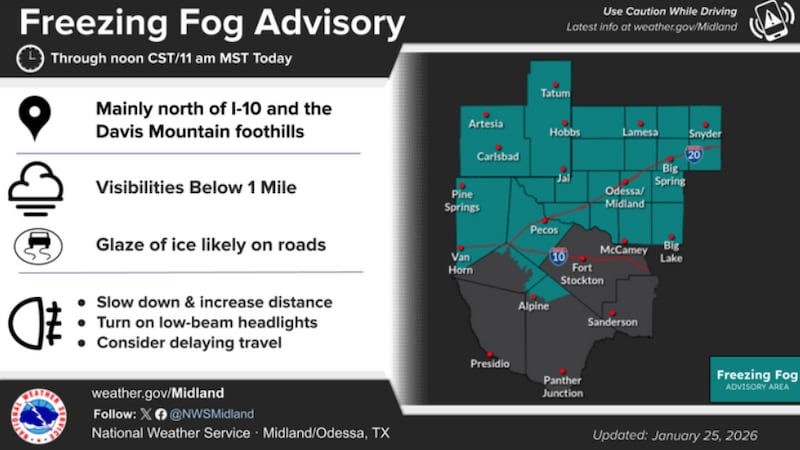 La región en Texas se prepara para una de las jornadas más frías del año.