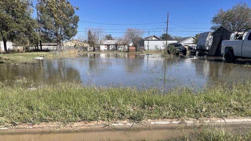 El miércoles por la mañana, a lo largo de la cuadra 1100 de la calle West en Odessa una línea...