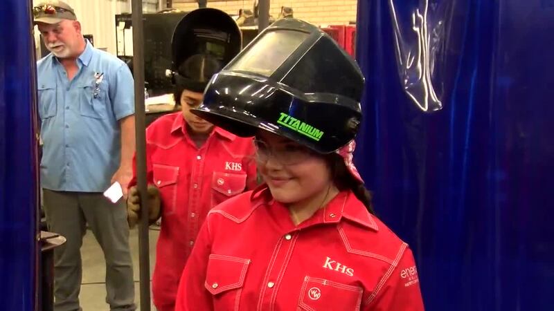 Bianca Cuarenta earned her place at the state level during Spring Break at a welding competition.