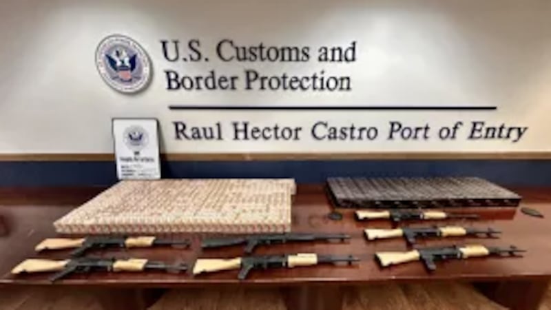 Los agentes incautaron las armas y el vehículo.