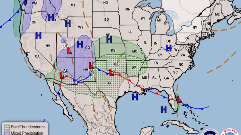 Tras el tiempo cálido y seco de hoy, volverán las posibilidades de lluvia en el pronóstico...