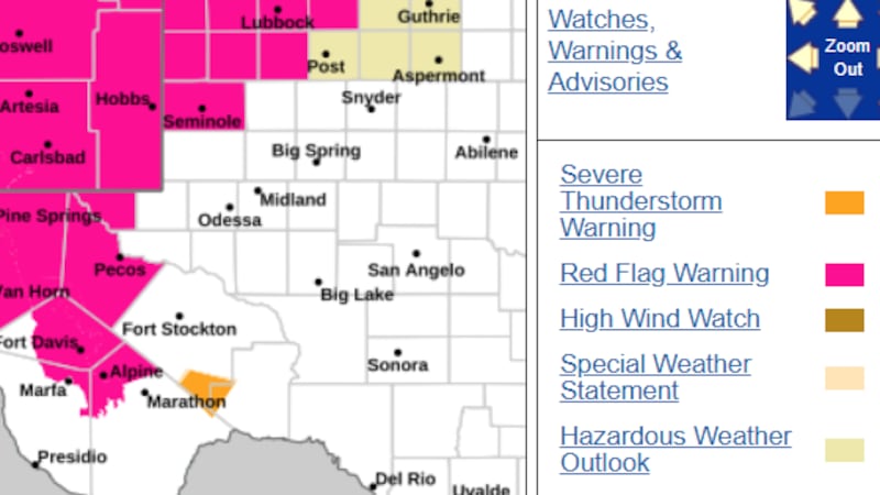 Alerta por Peligro de Incendio y otros temas en el pronostico del Clima